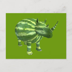 Carte Postale Rhinoceros de la Journée nationale de la pastèque