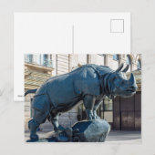 Carte Postale Rhinoceros devant le musée d'Orsay - Paris (Devant / Derrière)