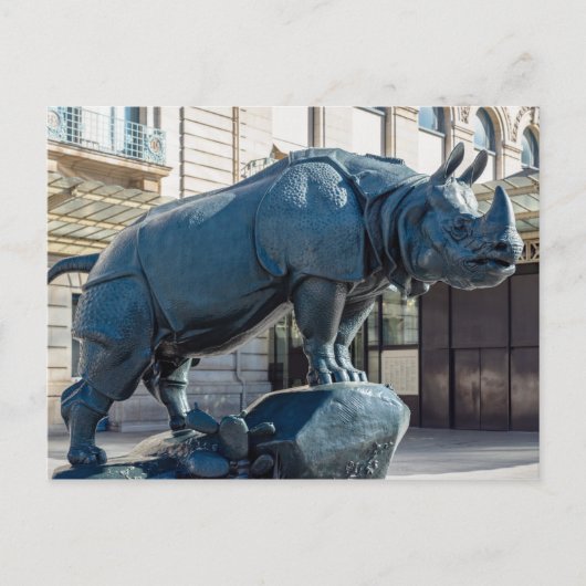 Carte Postale Rhinoceros devant le musée d'Orsay - Paris (Devant)