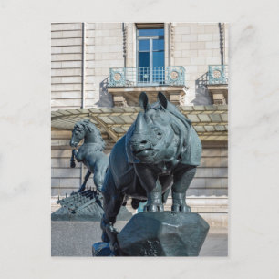Carte Postale Rhinoceros devant le musée d'Orsay - Paris