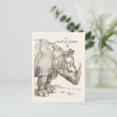 Carte postale Rhinoceros vintage (Debout devant)
