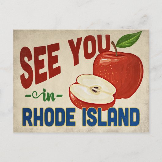 Carte Postale Rhode Island Apple - Vintage voyage (Devant)