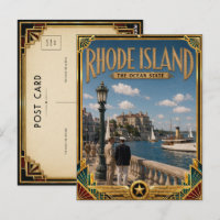 Rhode Island Art Déco vintage de l'âge d'or