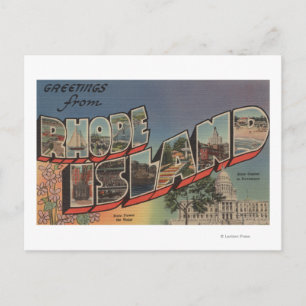 Carte Postale Rhode Island (Capitale nationale/Fleur)