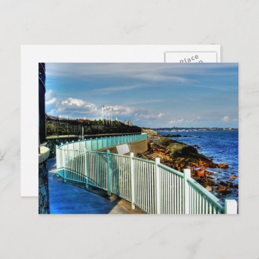 Carte Postale Rhode Island, Newport Cliff Walk - (Devant / Derrière)