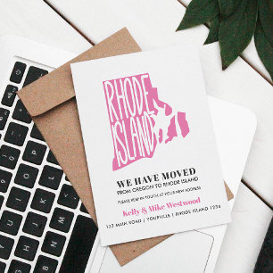 Carte Postale RHODE ISLAND Nous avons déménagé Nouvelle adresse 