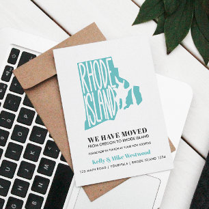 Carte Postale RHODE ISLAND Nous avons déménagé Nouvelle adresse