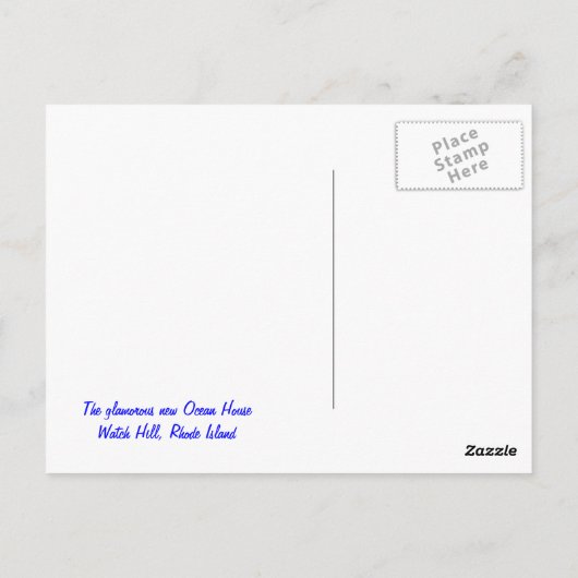 Carte Postale Rhode Island, Watch Hill (Dos)