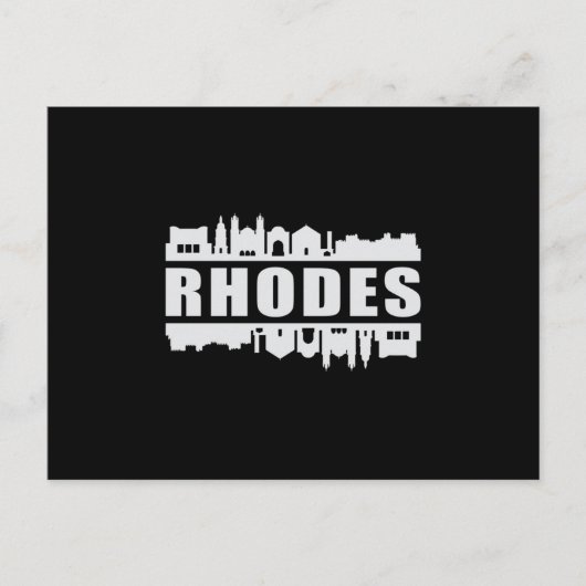 Carte Postale Rhodes Greece City Skyline Cityscape Funny Cadeau (Devant)