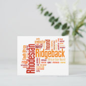 Carte Postale Rhodesian Ridgeback (Debout devant)