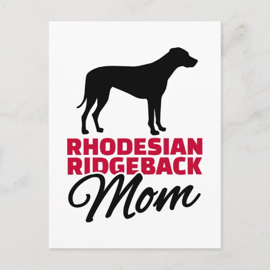 Carte Postale Rhodesian Ridgeback Maman (Devant)