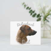 Carte Postale Rhodesian Ridgeback Papa 2 (Debout devant)