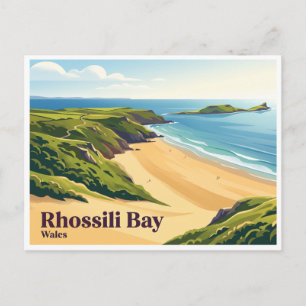 Carte Postale Rhossili Bay Royaume-Uni