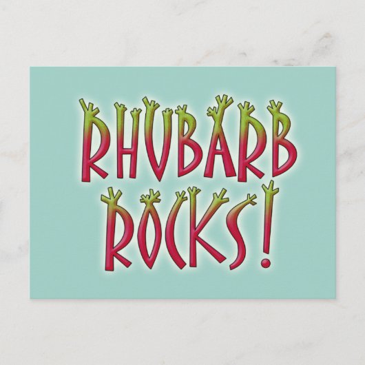 Carte Postale Rhubarb Rocks (Devant)