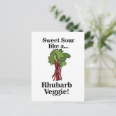 Carte Postale Rhubarbe Légume Nourriture Drôle (Debout devant)