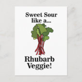 Carte Postale Rhubarbe Légume Nourriture Drôle (Devant)