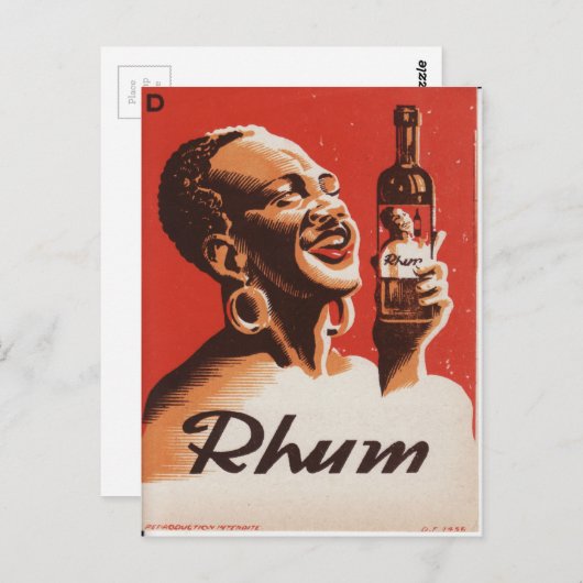 CARTE POSTALE RHUM (Devant / Derrière)