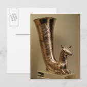 Carte Postale Rhyton sous forme d'ibex, d'Iran (Devant / Derrière)