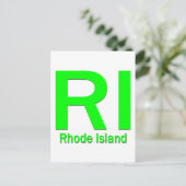 Carte Postale RI Rhode Island vert clair (Debout devant)