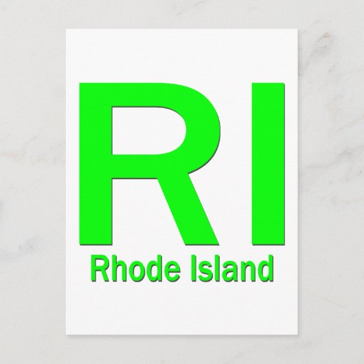 Carte Postale RI Rhode Island vert clair (Devant)