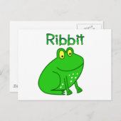 Carte Postale Ribbit de grenouille (Devant / Derrière)