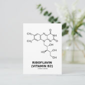 Carte Postale Riboflavine (vitamine B2) Molécule chimique (Debout devant)