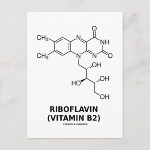 Carte Postale Riboflavine (vitamine B2) Molécule chimique