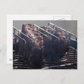 Carte Postale Ribs Fumés Sur Grill (Devant / Derrière)