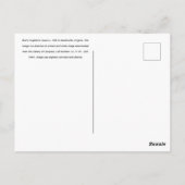 Carte Postale Rice’s-Hughlett’s Tavern c. 1935, Heathsville, VA (Dos)