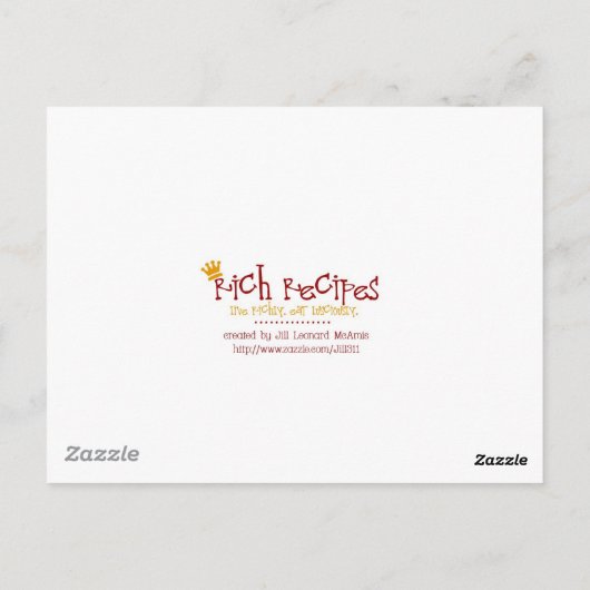 Carte Postale Rich Recettes LUCKY SEVEN LAYER SALAD (Dos)