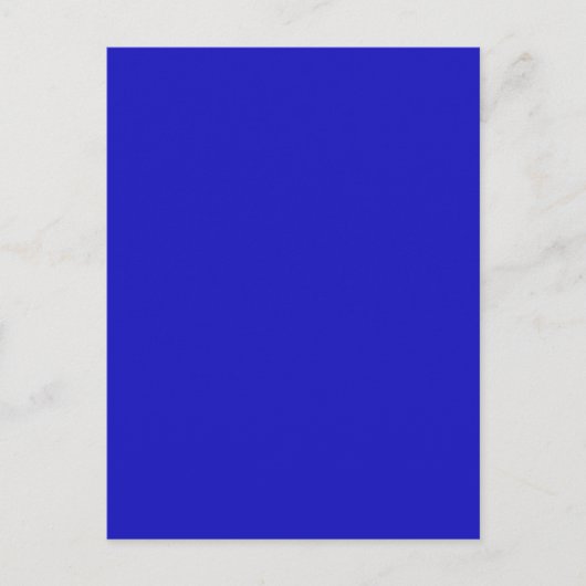 Carte Postale RICH ROYAL BLUE (couleur solide) ~ (Devant)