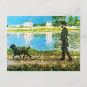 Carte Postale Richard Gallo et son chien par Gustave Caillebotte