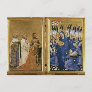 Carte Postale Richard II Présenté à la Vierge et à l'Enfant