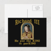 Carte Postale Richard III a mis le roi dans le t-shirt ParKING (Devant / Derrière)