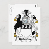Carte Postale Richardson Family Crest (Devant / Derrière)