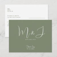 Riche mariage de sauge Enregistrer la date