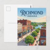 Carte Postale Richmond, Indiana (Devant / Derrière)