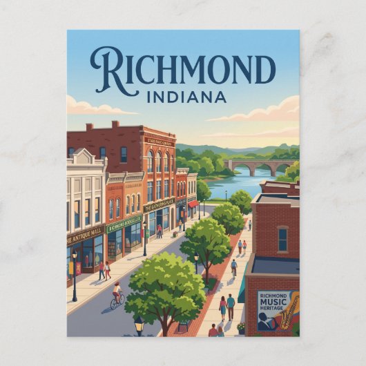 Carte Postale Richmond, Indiana (Devant)