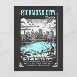 Carte Postale Richmond Ville Virginie Dans La Ville Fluviale