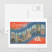 Carte Postale Richmond, Virginie - Grandes lettres Scènes 4 (Devant / Derrière)