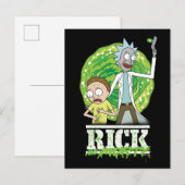 Carte Postale RICK ET MORTY™ | Éclat vert (Devant / Derrière)