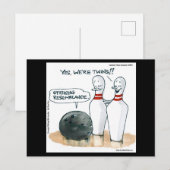 Carte Postale Rick London Cartoons Drôle Bowling Bande dessinée  (Devant / Derrière)
