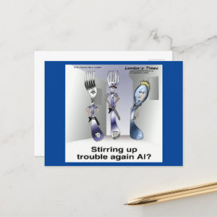 Carte Postale Rick London Funny Silverware Police