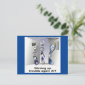 Carte Postale Rick London Funny Silverware Police (Debout devant)