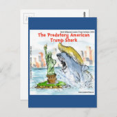 Carte Postale Rick London Funny Trump Shark (Devant / Derrière)