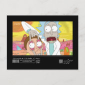 Carte Postale Rick Ouverture des yeux de Morty Citation graphiqu (Devant)