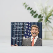 Carte Postale Rick Perry à la présidence ! ? ! ? ! ! ! ! (Debout devant)