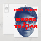 Carte Postale Rick Perry - Mauvais Texan (Devant / Derrière)