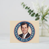 Carte Postale Rick Santorum à la présidence 2012 (Debout devant)