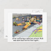 Carte Postale Rick Souffre D'Une Attaque Casquette Dons De Dessi (Devant / Derrière)
